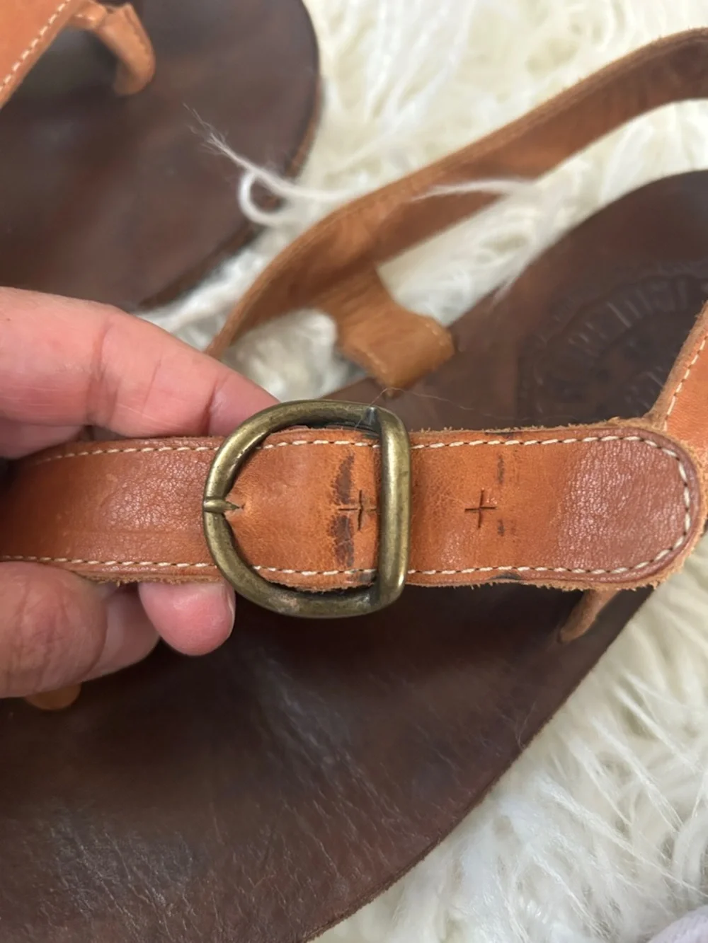 Fiorentini Baker embossed leather sandals  size 38 made in italy - Picture 4 of 5